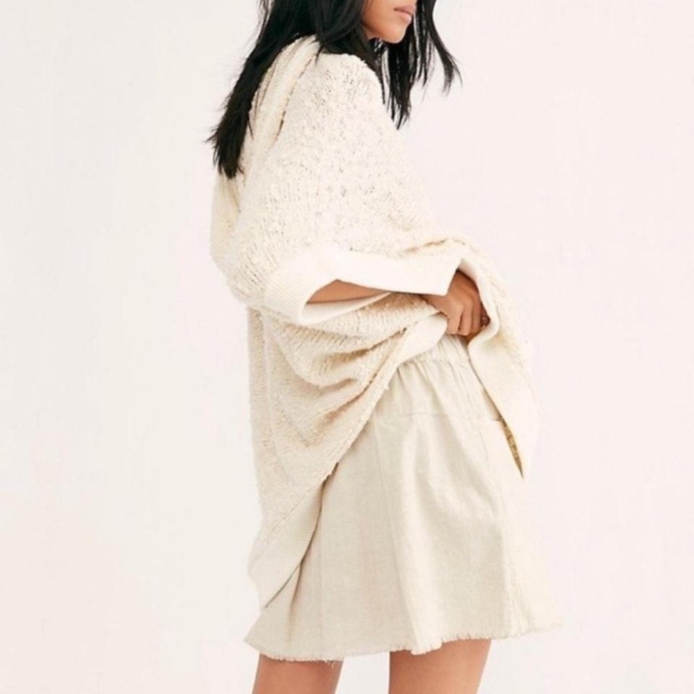 Free People Mariposa 100% Cotton Tan Mini Skirt Size Small Boho Preppy - Picture 2 of 8